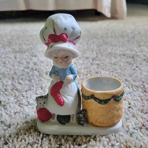 1978 Jasco Granny at Work Christmas tealight votive holder